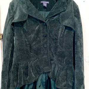 Green corduroy blazer jacket